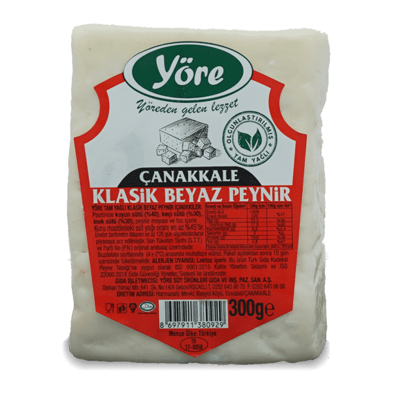 Yöre Çanakkale Tam Yağlı Klasik Beyaz Peynir (Koyun)